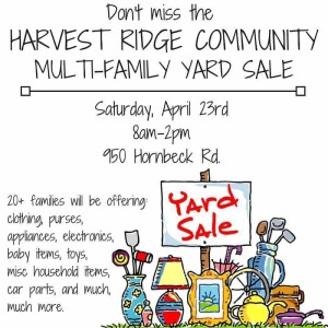 Harvest Ridge Yard Sale - Spring 2016